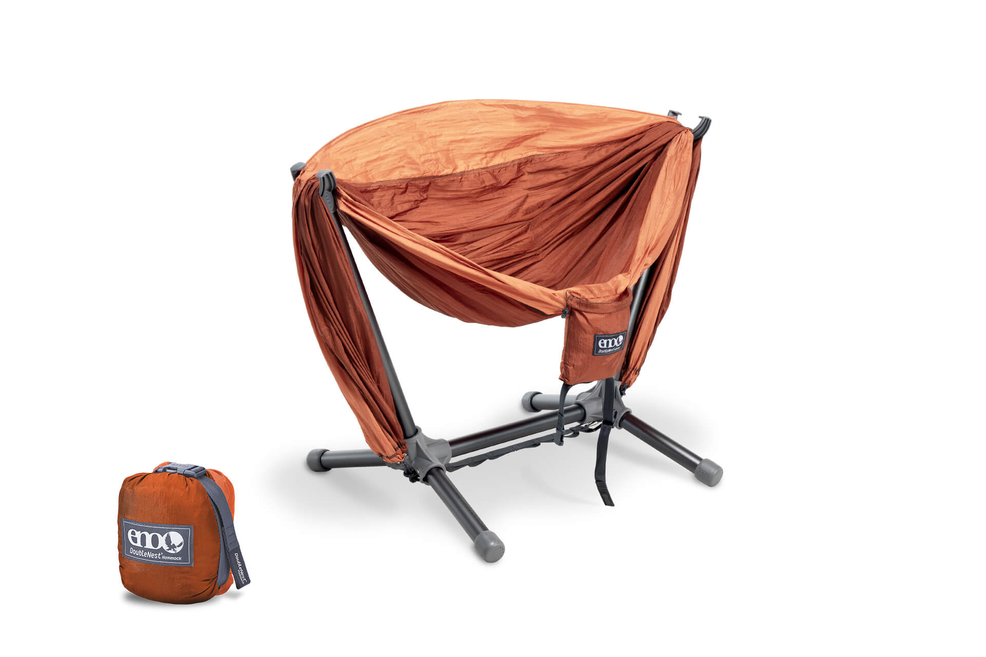 ENO Canyon/Coral DoubleNest Hammock + Parklite Stand Bundle