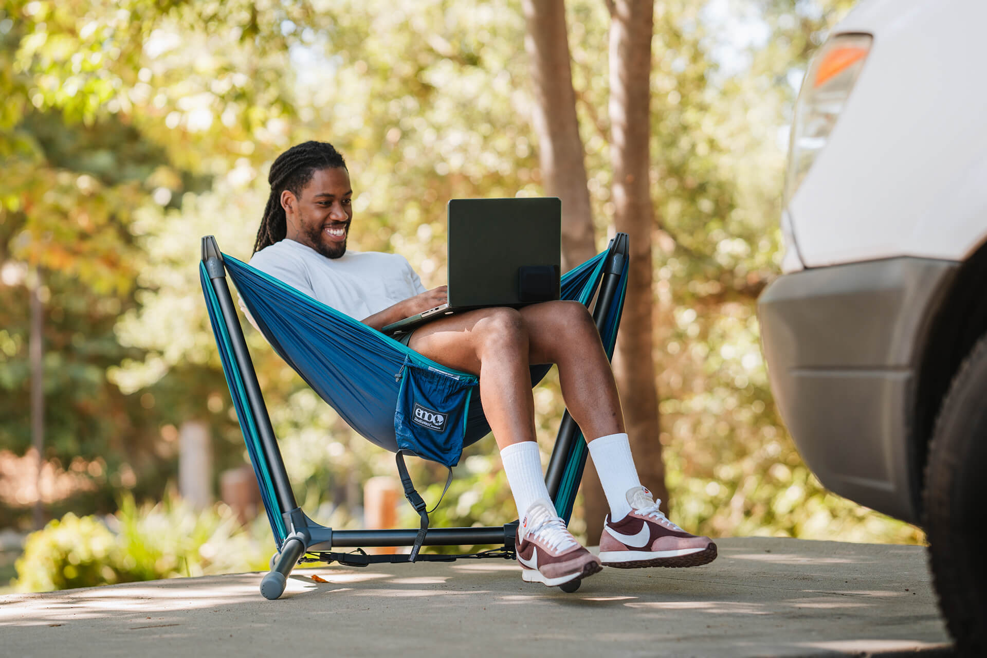 ENO DoubleNest Hammock + Parklite Stand Bundle