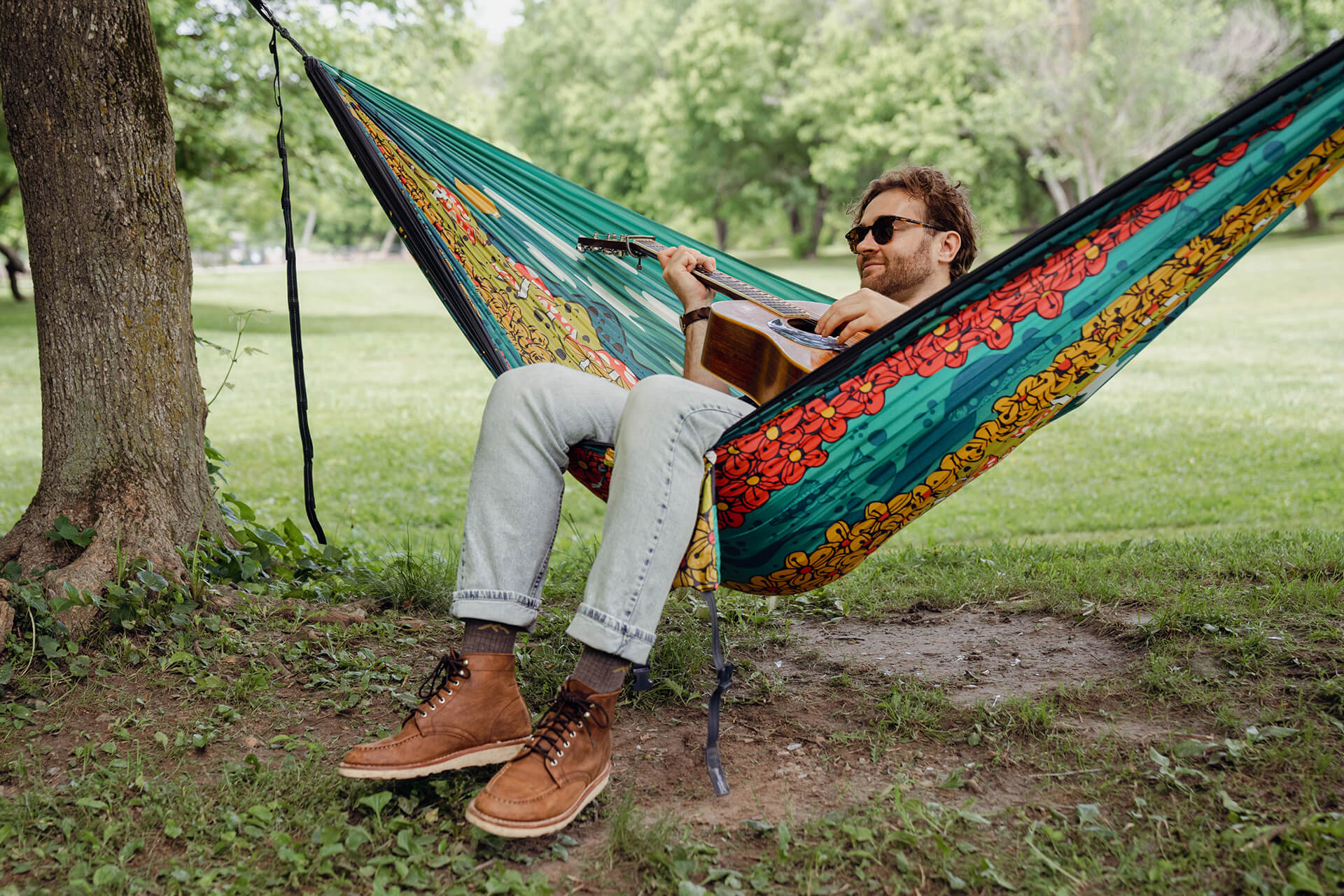 ENO DoubleNest Hammock Print + Atlas Straps Bundle