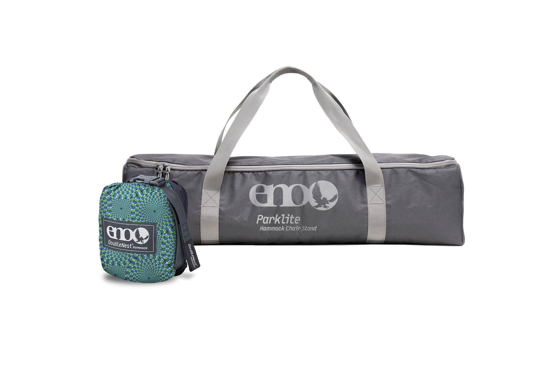 ENO DoubleNest Hammock Print + Parklite Stand Bundle