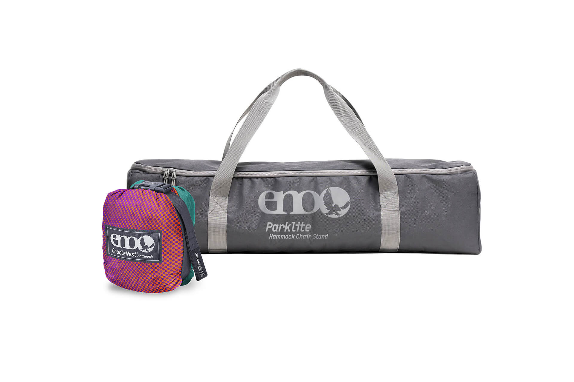 ENO DoubleNest Hammock Print + Parklite Stand Bundle