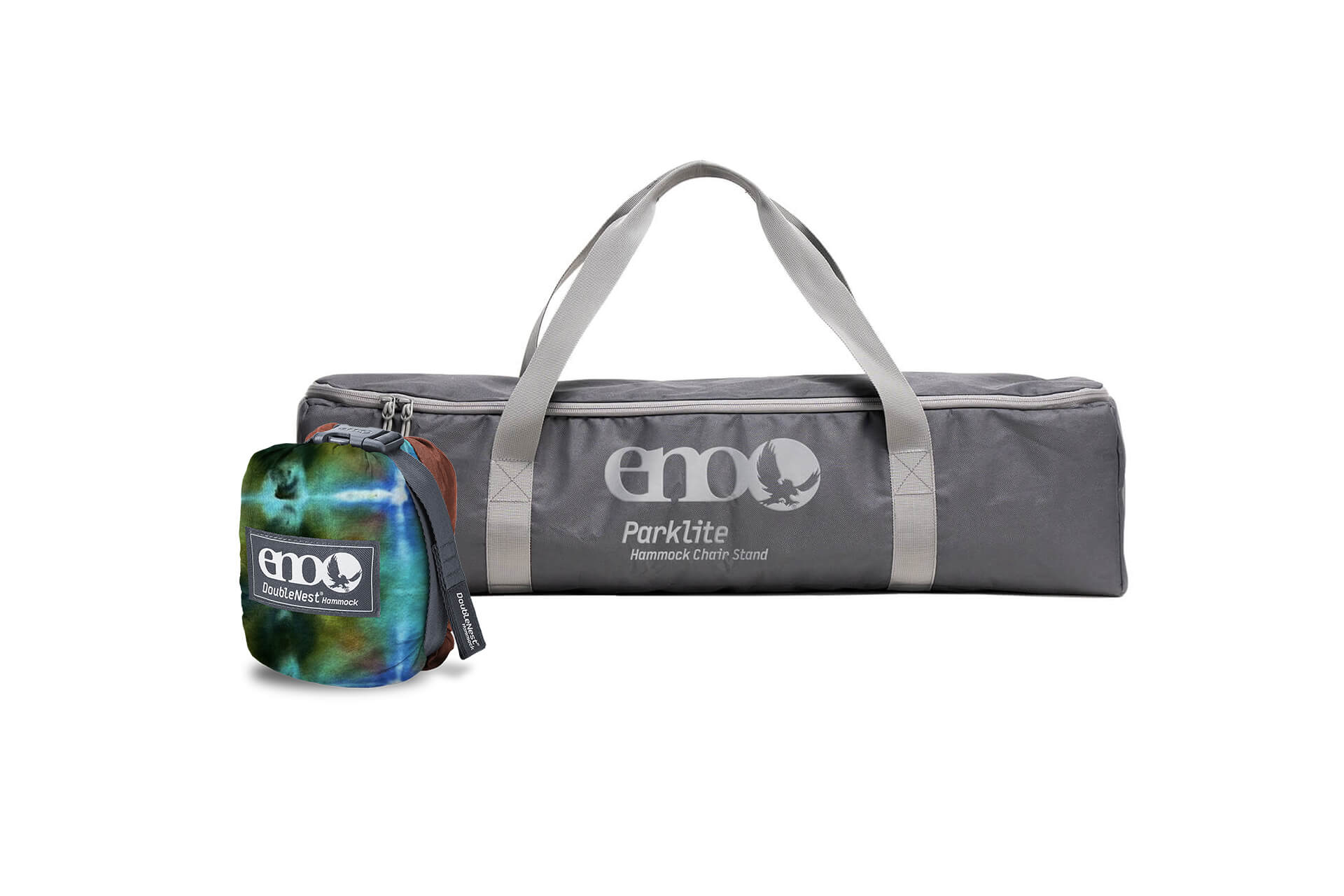 ENO DoubleNest Hammock Print + Parklite Stand Bundle