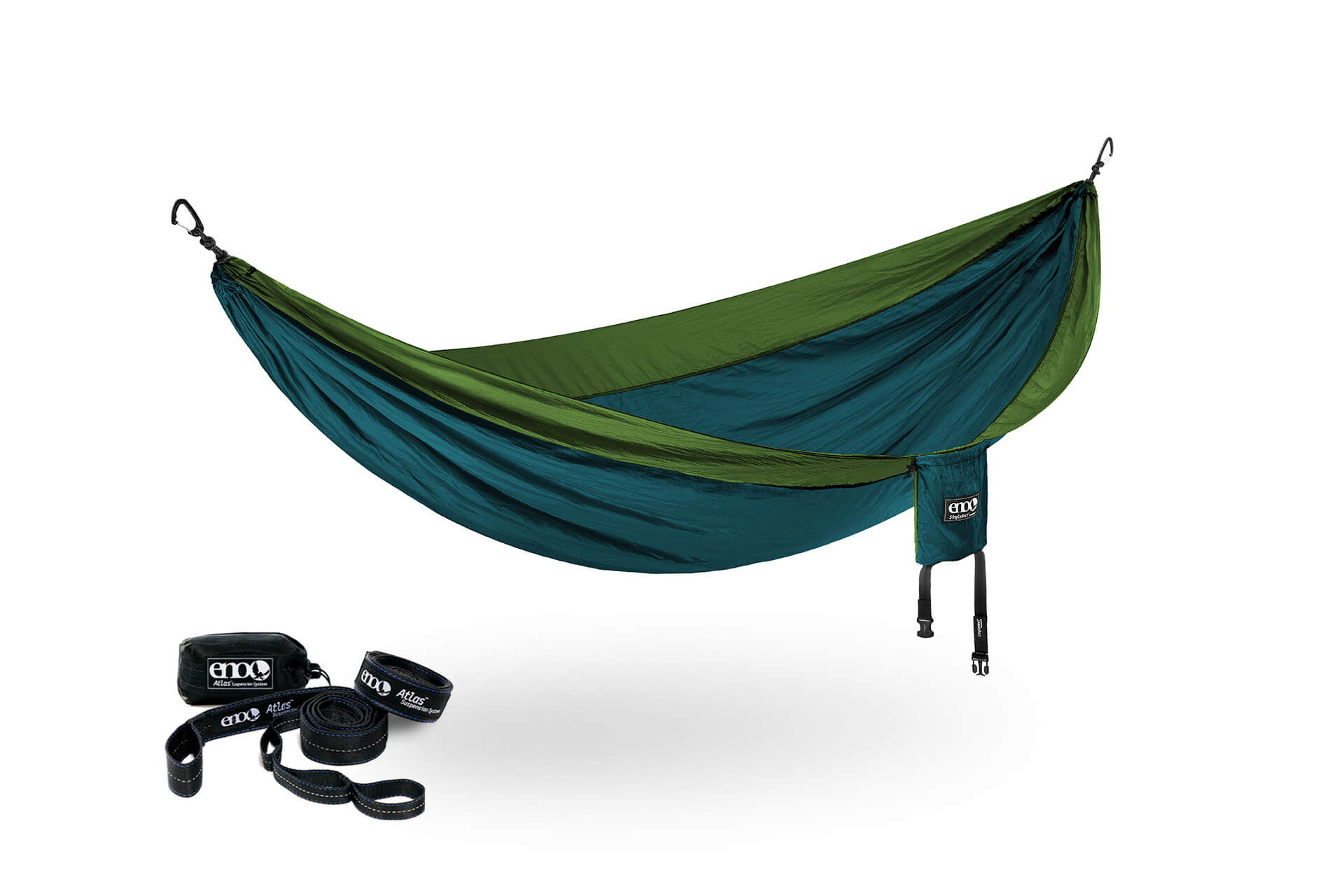 ENO Marine/Cedar SingleNest Hammock + Atlas Straps Bundle