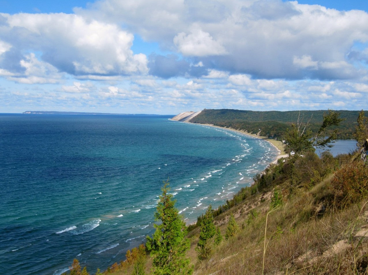 The ocean and mountains