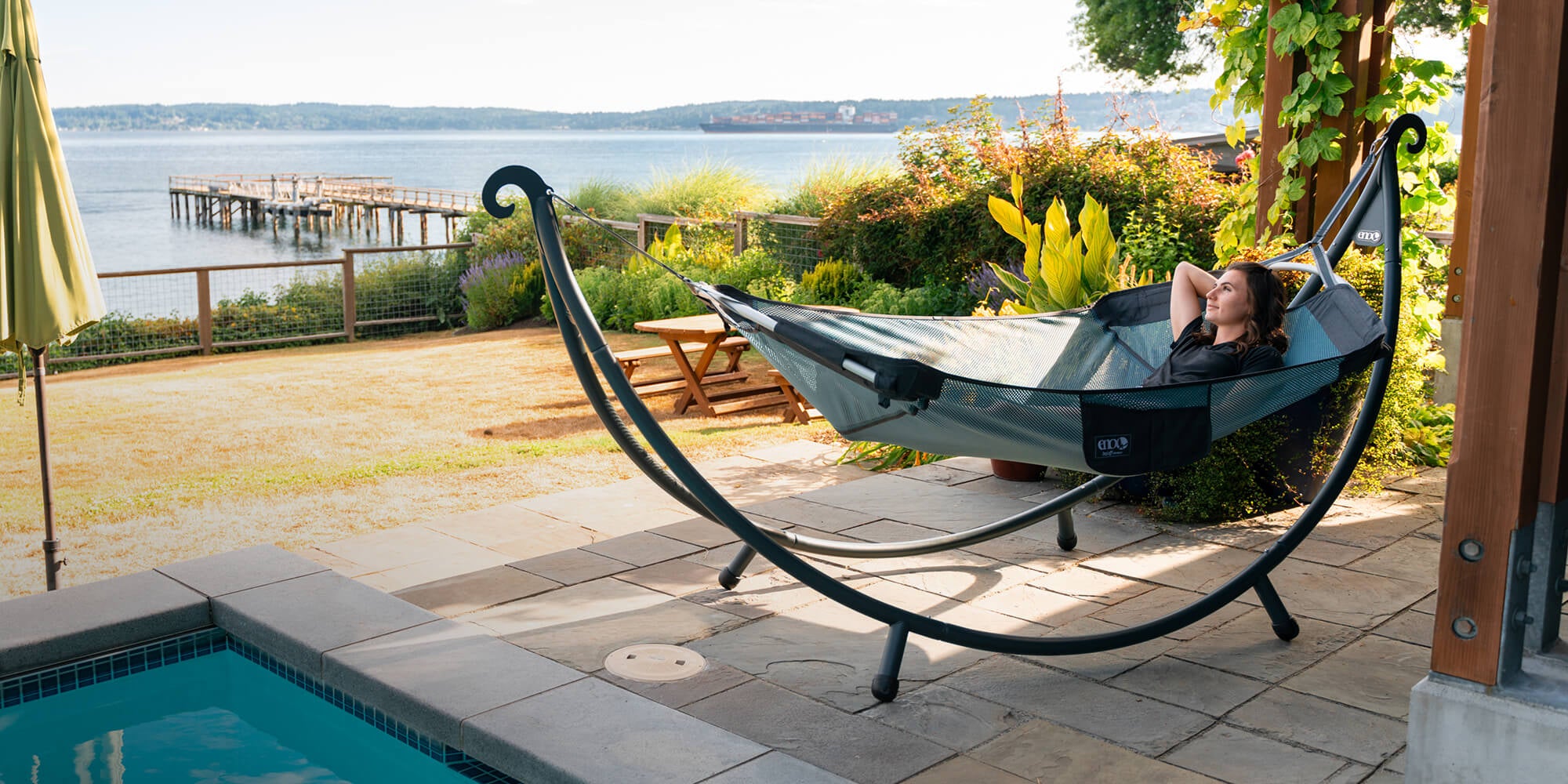 ENO SoloPod Hammock Stand | Hammock In Your Outdoor Space, No-Trees-Needed