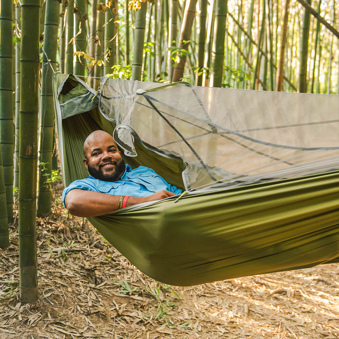 JungleNest Hammock - Portable Hammock with Mosquito Net | ENO