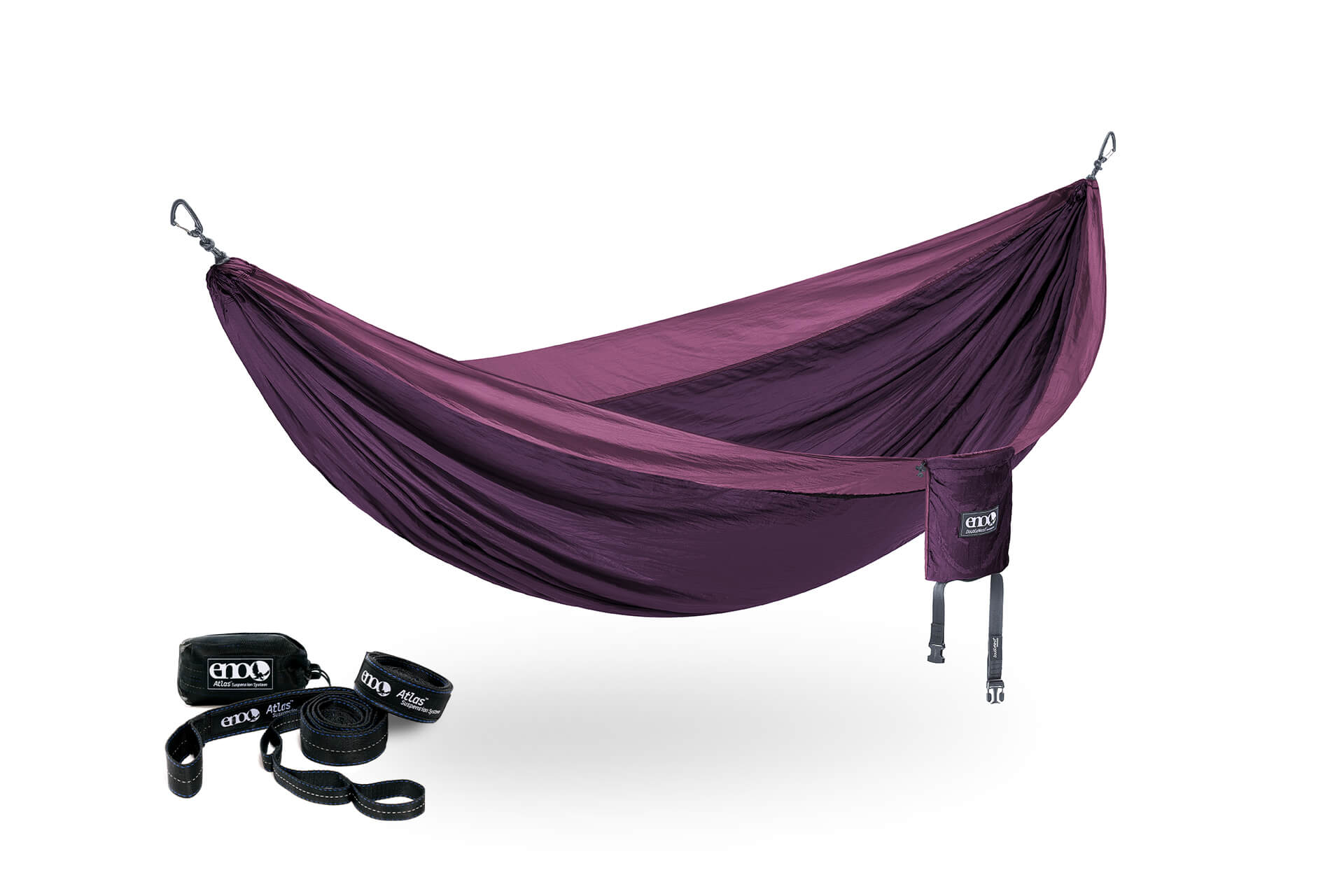 Eagles Nest Outfitters, Inc. Hammock Plum/Berry DoubleNest® Hammock + Atlas™ Hammock Straps Bundle