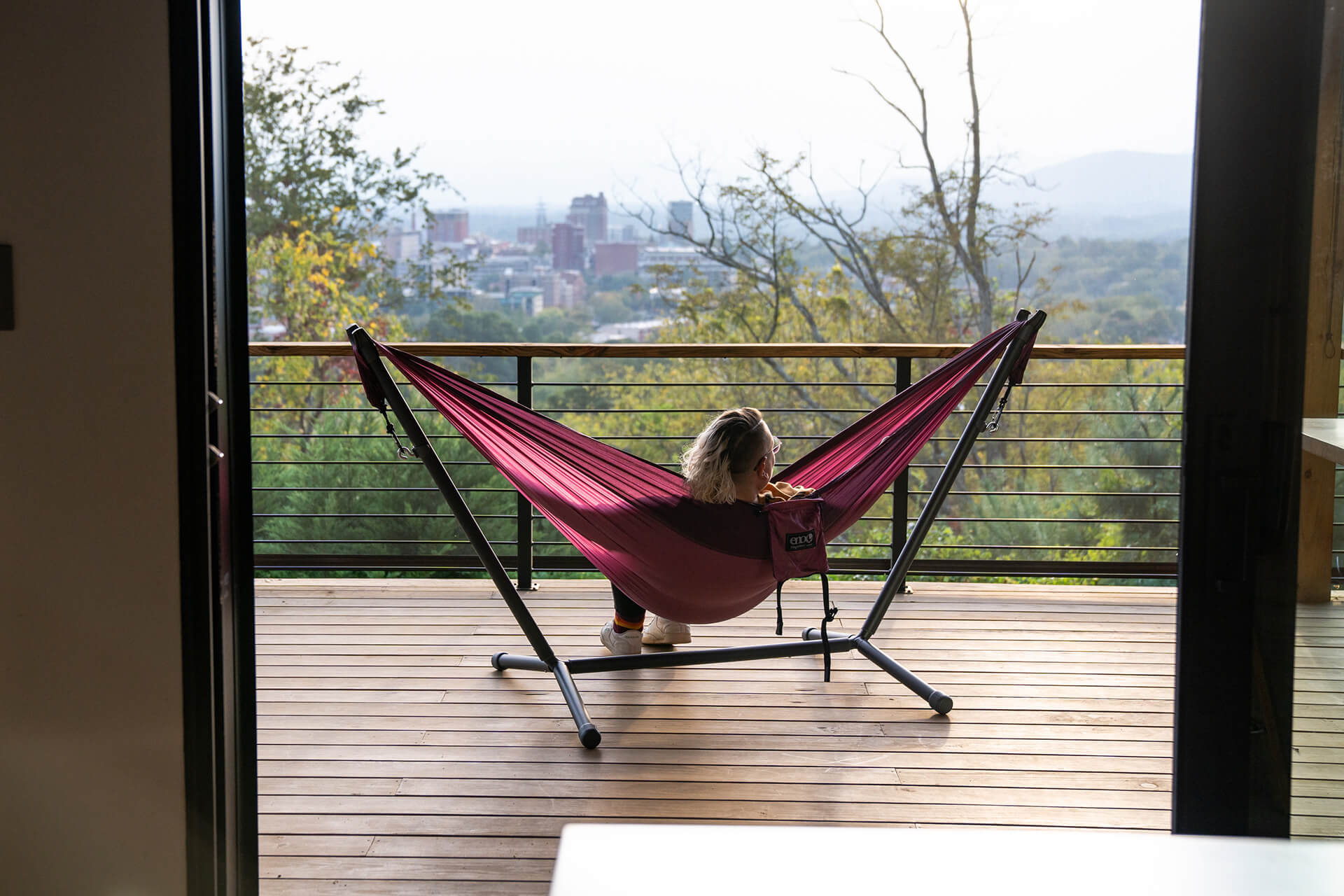 Hammock stand for balcony sale