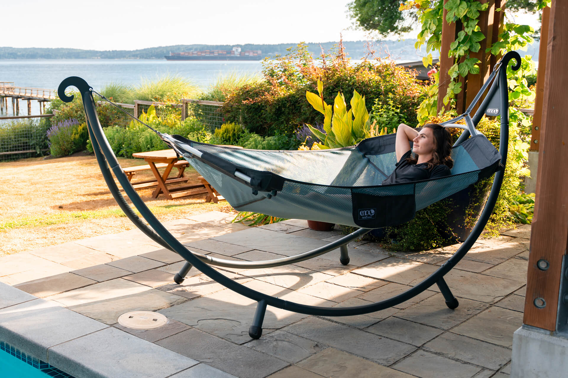 SoloPod Hammock Stand - Backyard Hammock Stand | ENO
