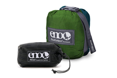 ENO DoubleNest Hammock + Atlas Straps Bundle in Cedar Marine