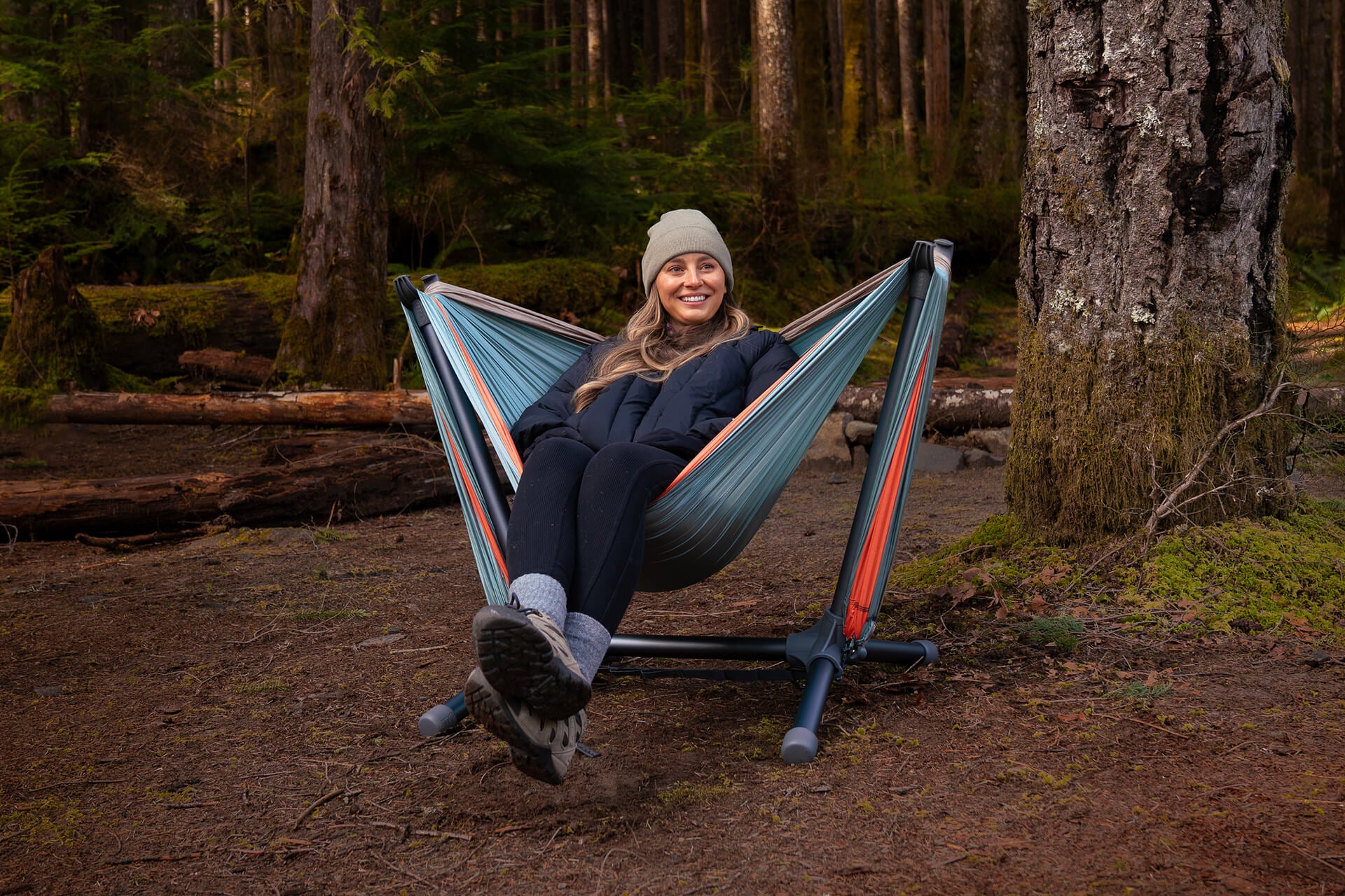 ENO DoubleNest Hammock + Parklite Stand Bundle