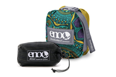 ENO DoubleNest Hammock Print + Atlas Straps Bundle