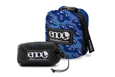 ENO DoubleNest Hammock Print + Atlas Straps Bundle
