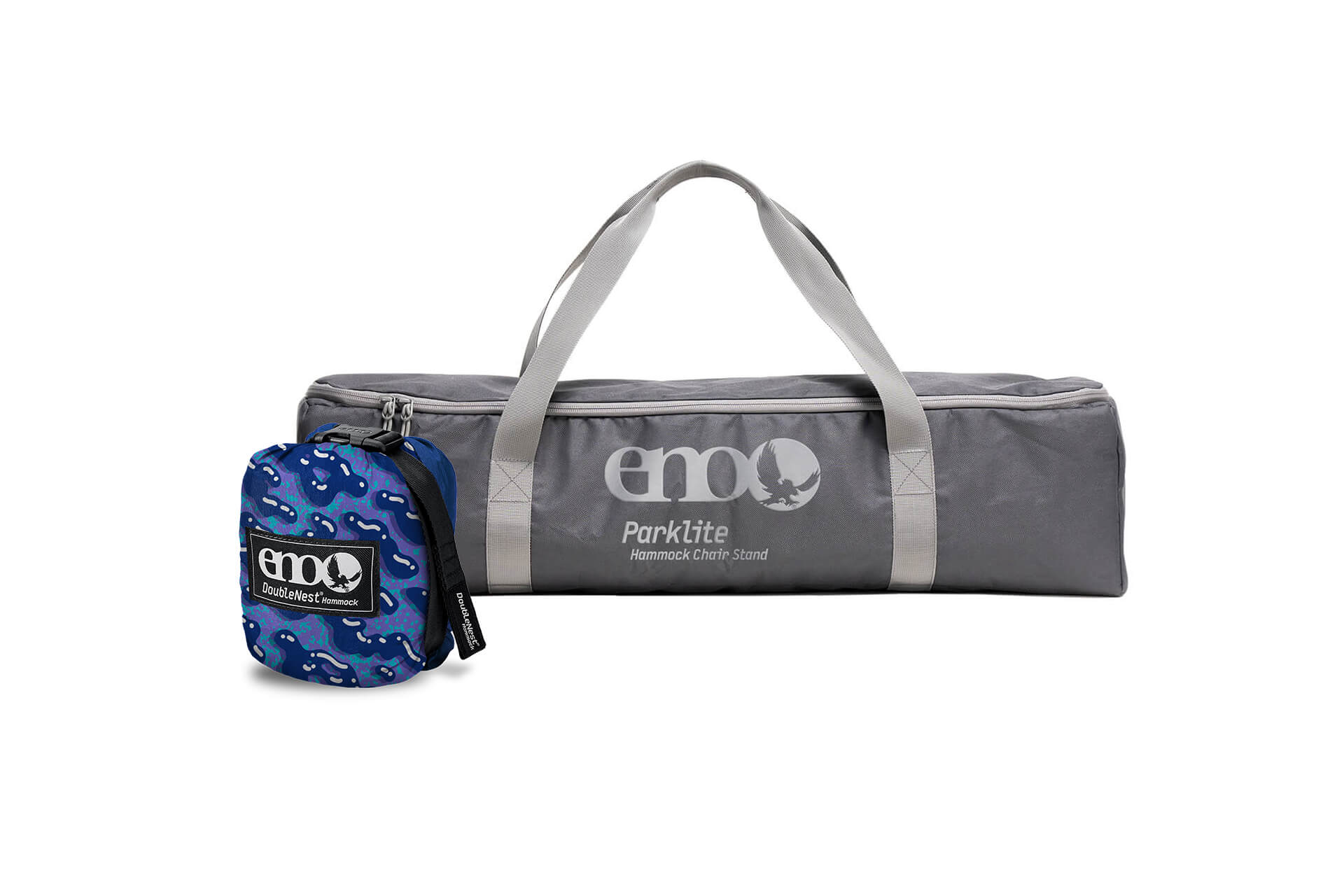ENO DoubleNest Hammock Print + Parklite Stand Bundle