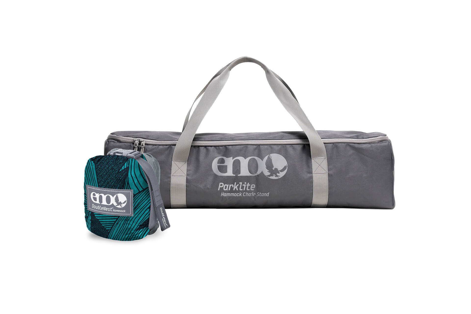 ENO DoubleNest Hammock Print + Parklite Stand Bundle