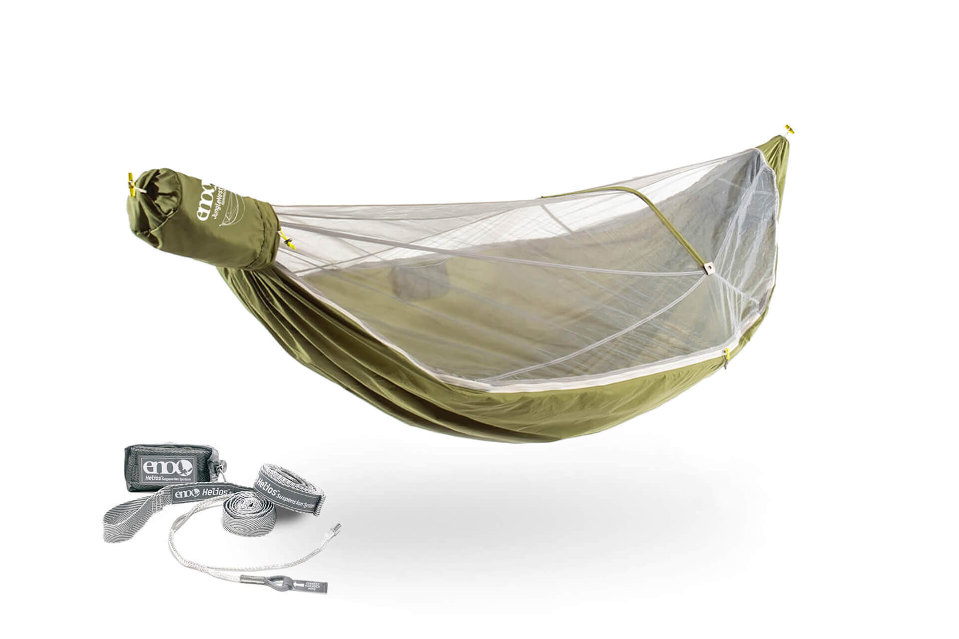 ENO Evergreen JungleNest Hammock + Helios Straps Bundle