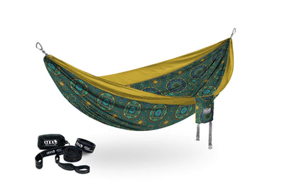 ENO Mantra/Gold DoubleNest Hammock Print + Atlas Straps Bundle