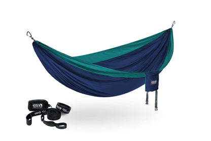 ENO Navy/Seafoam DoubleNest Hammock + Atlas Straps Bundle