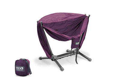 ENO Plum/Berry DoubleNest Hammock + Parklite Stand Bundle