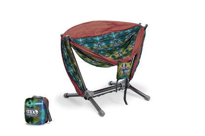 ENO Tie Dye – Shibori/Fig DoubleNest Hammock Print + Parklite Stand Bundle